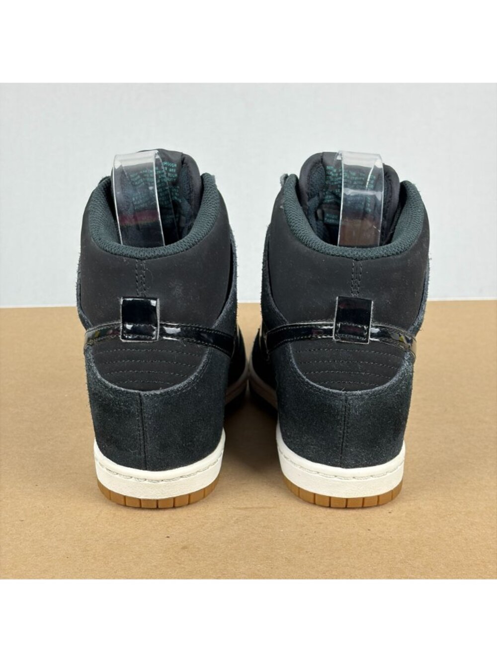 Nike Dunk Sky Hi Leather Hidden Wedge Athletic Shoes Womens 5.5 Black Lace Up - Picture 4 of 10
